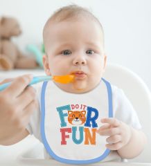 BK Kids Fun Tasarımlı 2’li Mavi Mama Önlüğü-1