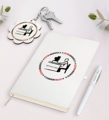 Kişiye Özel Sistem Mühendisi Beyaz Defter Kalem Ve Anahtarlık Hediye Seti-1