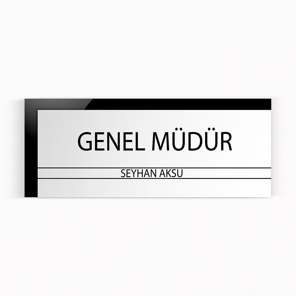 Kişiye Özel Genel Müdür Duvar & Kapı İsimliği (Model 6)