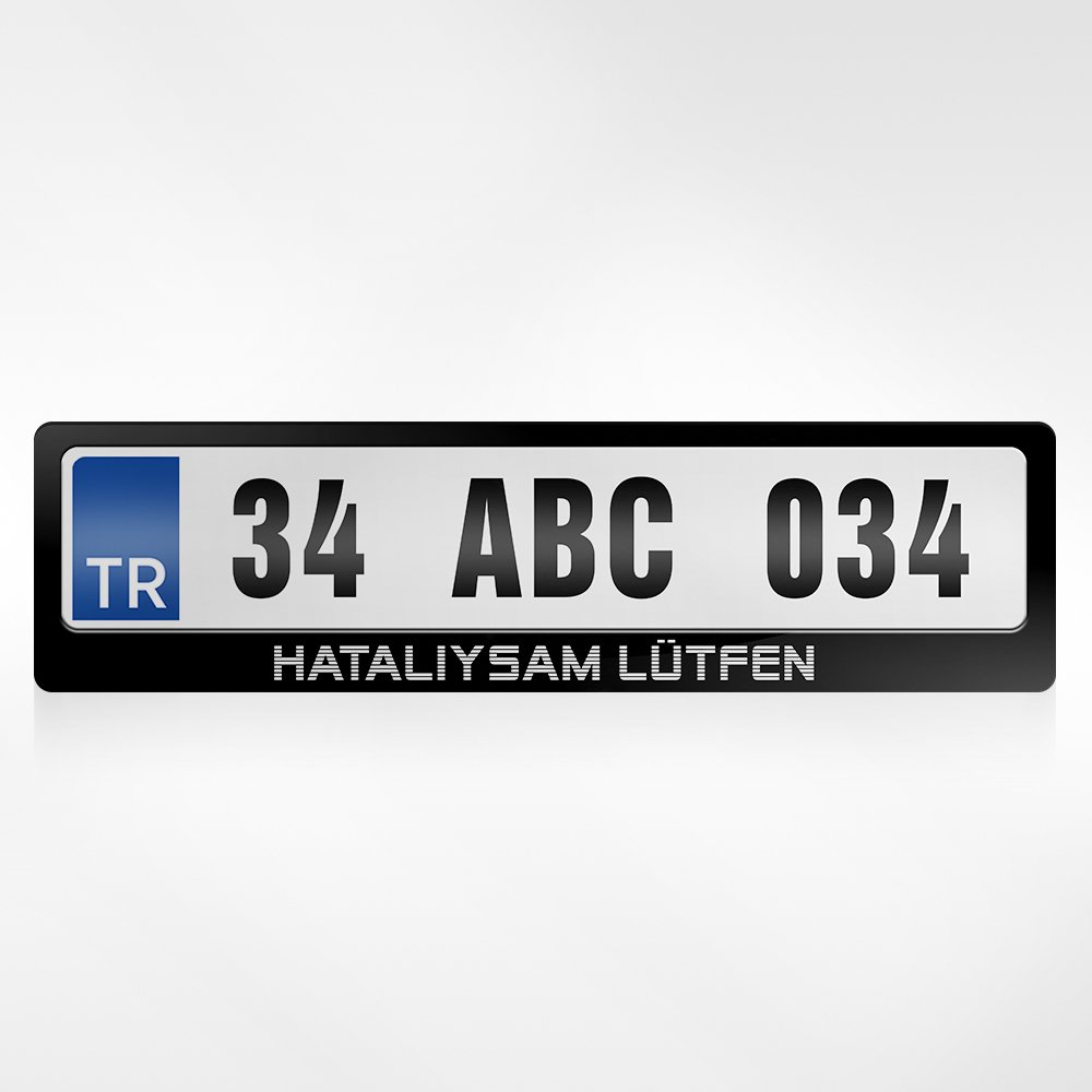Kişiye Özel Hatalıysam Lütfen Yazılı Plakalık
