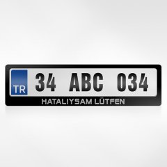 Kişiye Özel Hatalıysam Lütfen Yazılı Plakalık