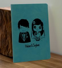 BK Gift Sevgiliye Özel İsimli Turkuaz Defter ve Cam Matara Hediye Seti-1, Sevgiliye Hediye, Sevgililer Günü, Yeni İş Hediyesi