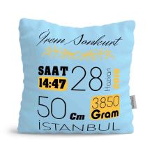Kişiye Özel Çocuklar Mavi Yastık 54846