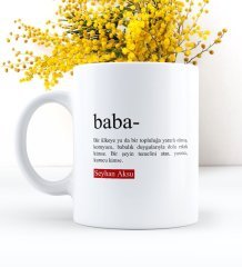 Kişiye Özel Baba Beyaz Kupa Bardak