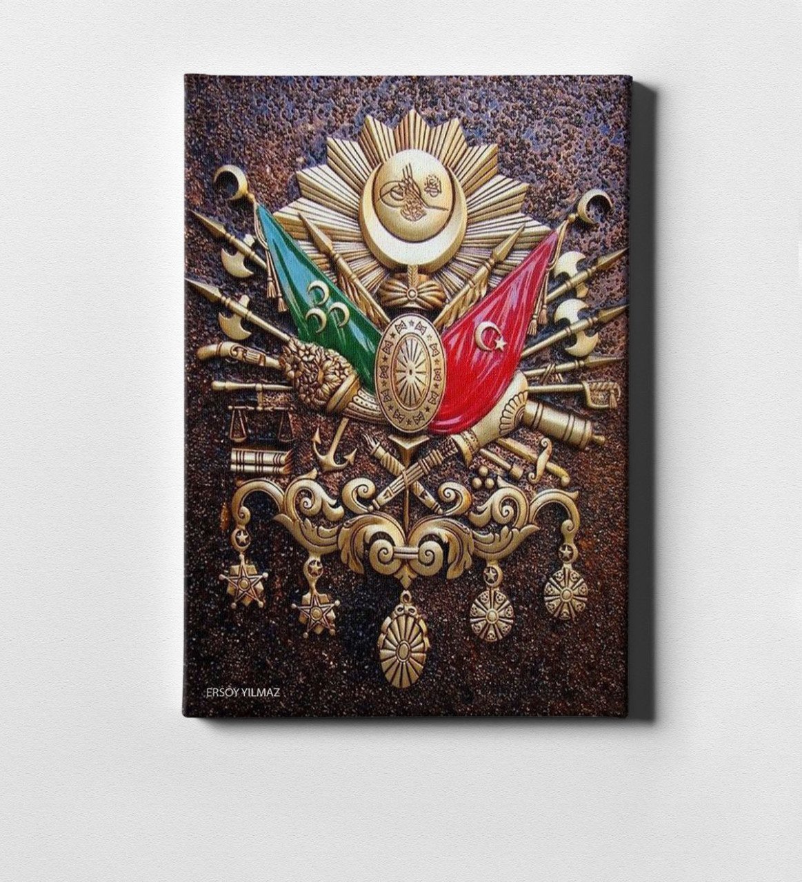 Kişiye Özel Osmanlı Arması Kanvas Tablo (50 x 70 cm.) 4