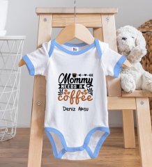 BK Kids Kişiye Özel Mavi Bebek Body Zıbın - Model 54