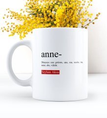 Kişiye Özel Anne Beyaz Kupa Bardak - 2