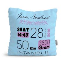 Kişiye Özel Çocuklar Mavi Yastık 52844