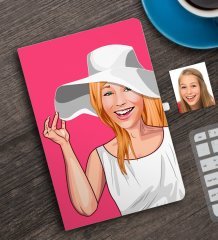 Kişiye Özel Bayan Karikatürlü Defter-20
