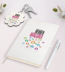 Kişiye Özel Rehber Öğretmen Beyaz Defter Kalem Ve Anahtarlık Hediye Seti
