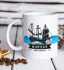 Kişiye Özel Kaptan Beyaz Kupa Bardak-8
