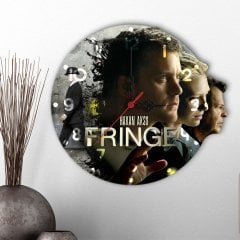 Kişiye Özel Fringe Tasarımlı Dekoratif Ahşap Duvar Saati - 1