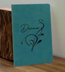 BK Gift Kişiye Özel İsimli Turkuaz Defter ve Cam Matara Hediye Seti-6, Sevgiliye Hediye, Arkadaşa Hediye, Yeni İş Hediyesi