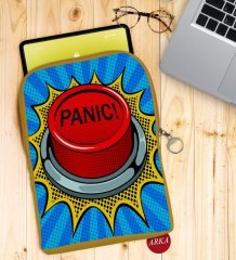 BK Gift Pop Art Tasarımlı Taşınabilir Koruyucu Tablet Kılıfı & Organizer Çanta - Sarı-16