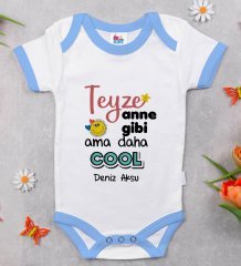 BK Kids Kişiye Özel Mavi Bebek Body Zıbın - Model 52