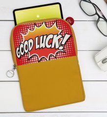 BK Gift Pop Art Tasarımlı Taşınabilir Koruyucu Tablet Kılıfı & Organizer Çanta - Sarı-15