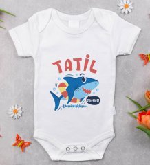 BK Kids İsimli Tatil Zamanı Tasarımlı Bebek Body Zıbın - Model 1