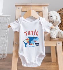 BK Kids İsimli Tatil Zamanı Tasarımlı Bebek Body Zıbın - Model 1
