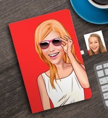 Kişiye Özel Bayan Karikatürlü Defter-18