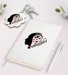 Kişiye Özel Psikiyatrist Beyaz Defter Kalem ve Anahtarlık Hediye Seti-3