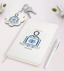 Kişiye Özel Radyolojist Beyaz Defter Kalem Ve Anahtarlık Hediye Seti-1