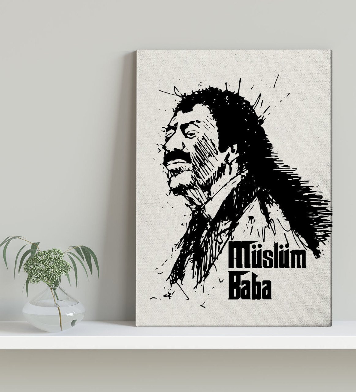 BK Home Müslüm Baba Tasarımlı Kanvas Tablo 30x50cm-3