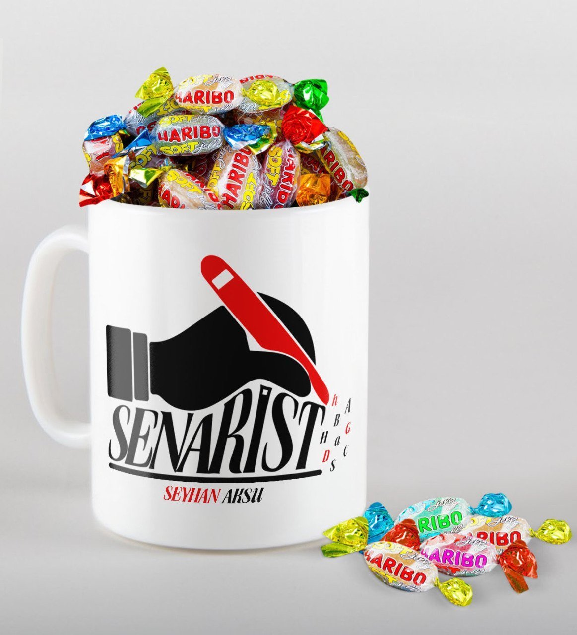Kişiye Özel Senarist Kupa ve Haribo Şeker Hediye Seti-1