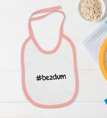 BK Kids Bezdum Tasarımlı Pembe Bebek Body Zıbın ve Mama Önlüğü Hediye Seti-1
