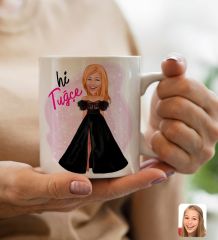 Bk Gift Kişiye Özel Barbie Karikatürlü Beyaz Kupa Bardak-3, Barbie Filmi, Barbie Hediyelik Eşya, Arkadaşa Hediye
