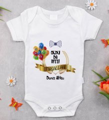 BK Kids İsimli Sünnet Tasarımlı Bebek Body Zıbın - Model 4