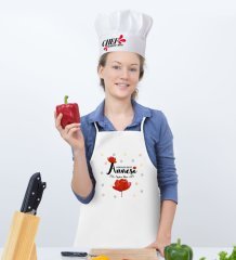 Kişiye Özel Dünyanın En İyi Annesi Mutfak Önlüğü ve Aşçı Şapkası Seti - 10