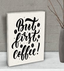BK Gift Coffee Tasarımlı Dekoratif Mini Kanvas Tablo 15x20cm-46