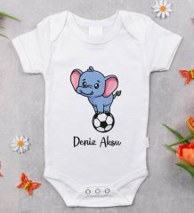 BK Kids Kişiye Özel Fotoğraflı Bebek Yastık ve Bebek Body Zıbın Hediye Seti - Model 2.4