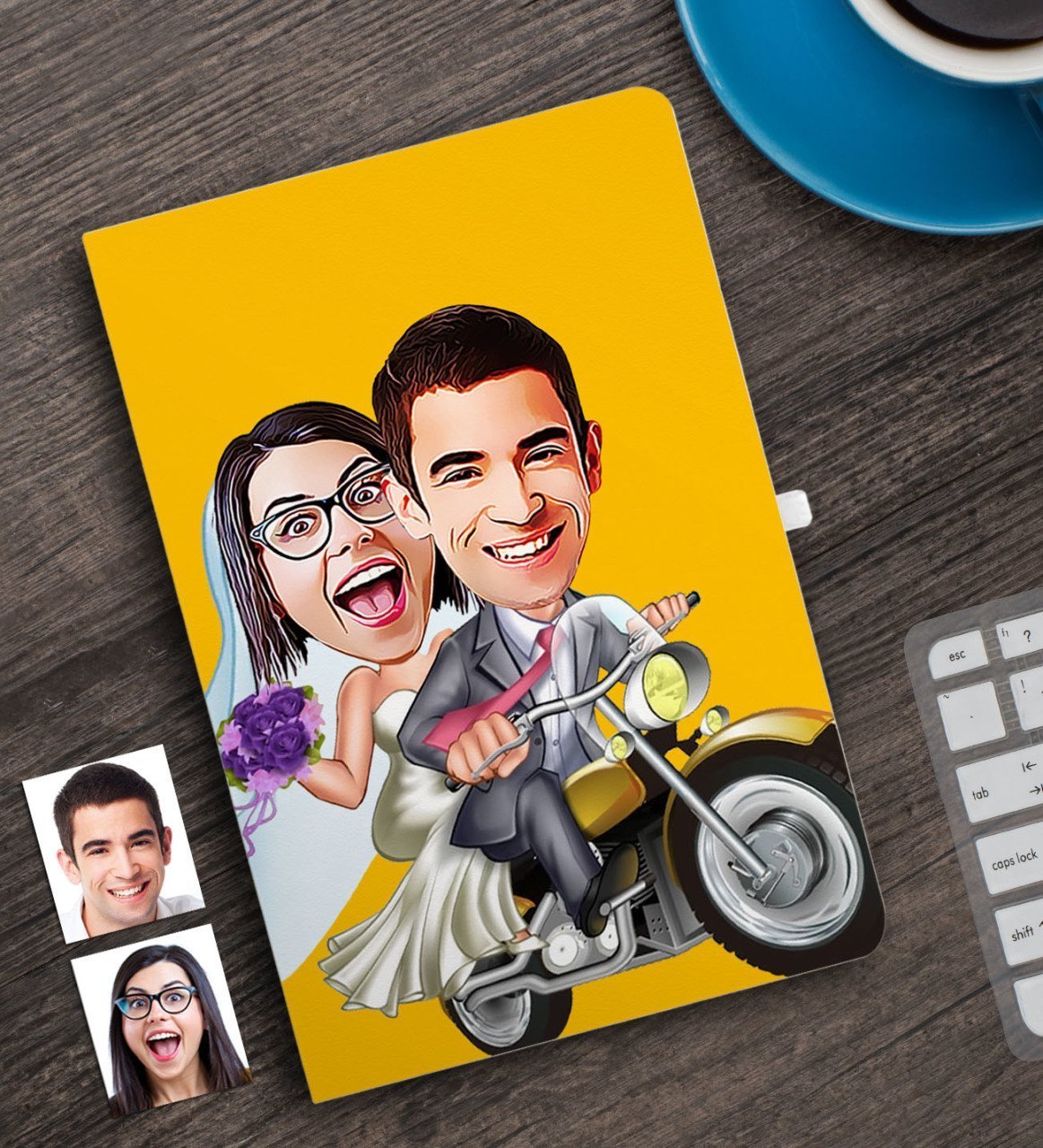 Kişiye Özel Evleniyoruz Karikatürlü Defter-8