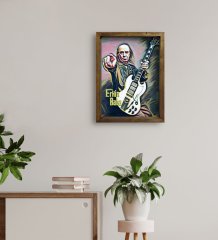 BK Home Erkin Baba Tasarımlı Doğal Masif Ahşap Çerçeveli Tablo 45x65cm-3