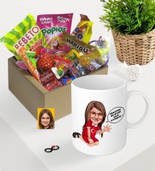 Kişiye Özel Kız Çocuk Nihayetinde Karikatürlü Nostaljik Lezzetler Kupa Seti-3