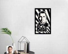 Kişiye Özel Godfather Baba Silüet Tasarımlı Dekoratif Ahşap Siyah Çerçeveli Tablo-1