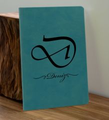 BK Gift Kişiye Özel İsimli Turkuaz Defter ve Cam Matara Hediye Seti-2, Sevgiliye Hediye, Arkadaşa Hediye, Yeni İş Hediyesi