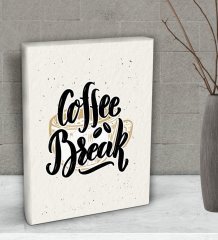 BK Gift Coffee Tasarımlı Dekoratif Mini Kanvas Tablo 15x20cm-45