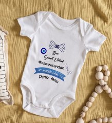 BK Kids İsimli Sünnet Tasarımlı Bebek Body Zıbın - Model 2