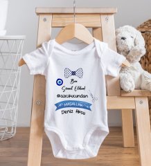 BK Kids İsimli Sünnet Tasarımlı Bebek Body Zıbın - Model 2