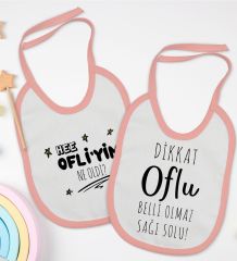 BK Kids Oflu Tasarımlı 2’li Pembe Mama Önlüğü-1