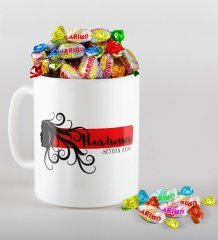 Kişiye Özel Saç Stilisti Kupa ve Haribo Şeker Hediye Seti-2
