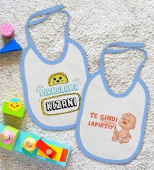 BK Kids Bırkalama ve Te Şindi Tasarımlı 2’li Mavi Mama Önlüğü-1