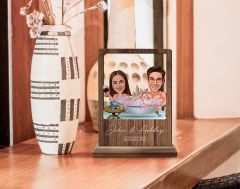 BK Gift Kişiye Özel Sevgililer Karikatürlü Ahşap Standlı Biblo, Sevgililer Günü Hediyesi, Doğum Günü Hediyesi, Yıl Dönümü Hediyesi-27