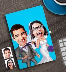 Kişiye Özel Evleniyoruz Karikatürlü Defter-6