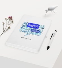 Kişiye Özel İngilizce Öğretmeni Temalı Beyaz Defter Kalem Hediye Seti - 4