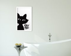 BK Home Banyo Dekoratif Ahşap Beyaz Çerçeveli Tablo-26