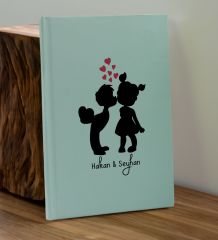 BK Gift Sevgiliye Özel İsimli Su Yeşili Defter ve Yeşil Cam Matara Hediye Seti-16, Sevgiliye Hediye, Sevgililer Günü, Yeni İş Hediyesi