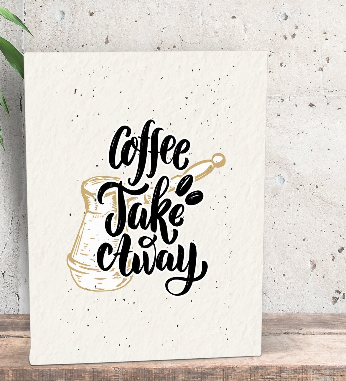 BK Gift Coffee Tasarımlı Dekoratif Mini Kanvas Tablo 15x20cm-43